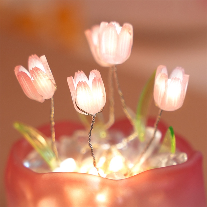 ootd-โคมไฟ-led-รูปดอกทิวลิปจําลอง-เพ้นท์มือ-ของขวัญวันเกิด-ของให้แฟน-คอมไฟดอกไม้-ของขวัญปัจฉิม