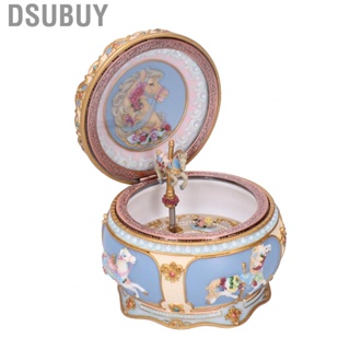 Dsubuy music Rotation Horse Music Box  Lights Luminous Carousel Desk Decoration Gift musical carousel cradle box