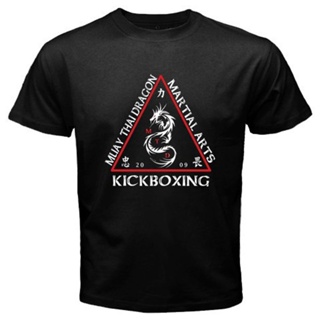 New Style Dragon Muay Thai Mma Kick Boxing Logo Mens Short gildan 100% cotton T Shirts_02