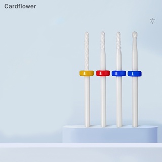 &lt;Cardflower&gt; หัวเจียรไฟฟ้า เซรามิค สีขาว สําหรับขัดเล็บ ขัดหนังกําพร้า ขัดเล็บ ลดราคา