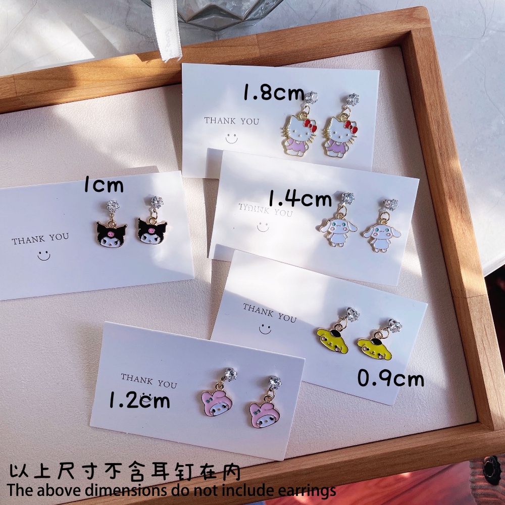 sanrio-ต่างหู-ลายการ์ตูน-kuromi-jade-mandarin-dog-melody-น่ารัก-สําหรับเด็กผู้หญิง-นักเรียน