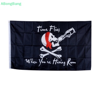 Abongbang ธงโจรสลัด ลายกะโหลก Jolly Roger 90x150 ซม. สําหรับตกแต่งปาร์ตี้ฮาโลวีน