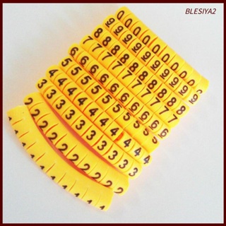 [Blesiya2] ที่มาร์กหมายเลขสายเคเบิ้ล PVC แบบนิ่ม 1000 ชิ้น ตัวเลข 0~9 สําหรับสายไฟ 0.5 มม.2~6 มม.2