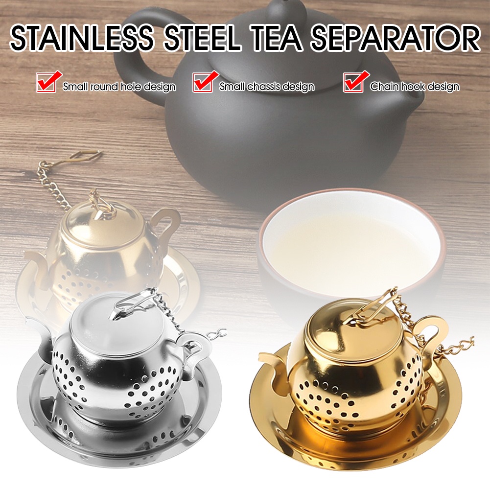 creative-teapot-type-เครื่องชงชา-ที่กรองชา-ที่กรองชาแบบหลวม-ที่กรองชาใบสแตนเลส-ที่กรองโซ่-ถาดรองน้ำหยด-สมุนไพร-เครื่องเทศ-กรอง-ท่อระบายน้ำชา-cod