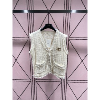 YW9Q CEL Beaute 2023 spring and summer new letter logo decoration niche design Arc de Triomphe knitted vest womens fashion knitwear