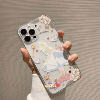 เคสใส แบบนิ่ม ลายการ์ตูนเจ้าหญิง กันแตก สําหรับ IPhone11 12 Pro Max X XR XS Max SE Apple 7 Plus 8 Plus IPhone 13 Pro Max IPhone 14 Pro Max