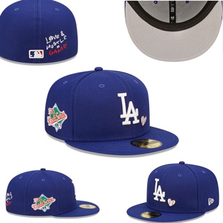 ใหม่ Era MLB LA Dodgers Los Angeles หมวกฮิปฮอป ปิดเต็มรูปแบบ 59FIFTY แฟชั่น สําหรับผู้ชาย ผู้หญิง