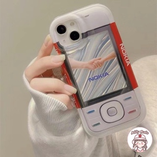 เคสโทรศัพท์มือถือแบบนิ่ม TPU ใส กันกระแทก กันฝุ่น ลาย Nokia สีตัดกัน เรียบง่าย สําหรับ IPhone 14 Pro Max 12 11 Pro Max X XS XR 7Plus