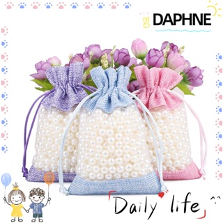 Daphne ถุงผ้าตาข่ายผ้าลินินสําหรับใส่ขนม