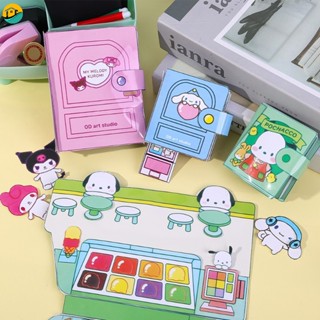 หนังสือการ์ตูนญี่ปุ่นน่ารัก Sanrio แฮนด์เมด DIY เสียงเงียบ ของเล่นสําหรับเด็ก