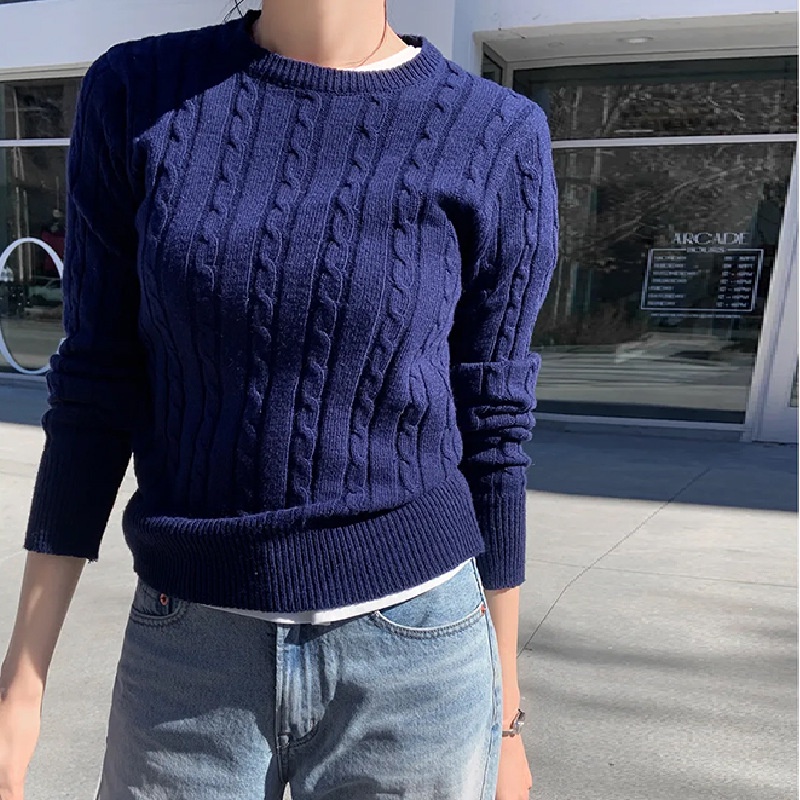 20124 เสื้อกันหนาวแขนยาว คอกลม เอวสูง แบบสวมหัว สไตล์เกาหลีโบราณ MC แพ ...