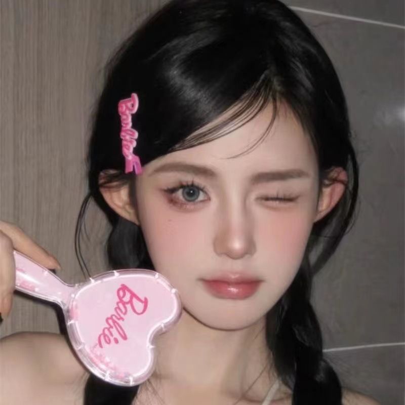 y2k-กิ๊บติดผม-ลายตัวอักษร-สีชมพู-น่ารัก-สไตล์วินเทจ-สําหรับตุ๊กตาบาร์บี้