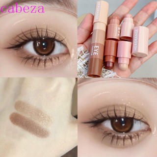 Cabeza 4 สี อายแชโดว์ สติ๊ก, กลิตเตอร์ กันน้ํา 4 In 1 ชุดดินสออายแชโดว์ สีนู้ด เมทัลลิก นู้ด สีชมพู สีน้ําตาล นอน ไหม ปากกา มืออาชีพ เครื่องมือแต่งหน้าตา