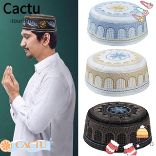 Cactu หมวกมุสลิม ผ้าฝ้าย ปักลาย สําหรับผู้ชาย