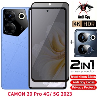 Tecno Camon 20 Pro 2023 ฟิล์มกระจกนิรภัยกันรอยหน้าจอ ป้องกันการแอบมอง สําหรับ Tecno Camon 20 Pro Camon20Pro 20Pro 4G 5G