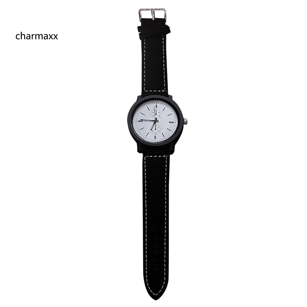 cx-นาฬิกาข้อมือควอตซ์-อะนาล็อก-สายหนังเทียม-หน้าปัดย่อย-ของขวัญคู่รัก-สําหรับผู้ชาย-และผู้หญิง