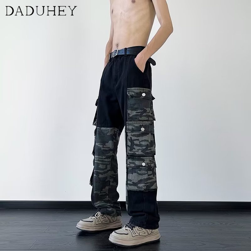 daduhey-2023-american-style-retro-all-match-straight-casual-pants-mens-ins-fashionable-high-street-multi-pocket-slim-fit-patchwork-jeans
