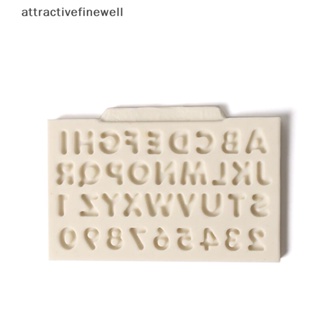 [attractivefinewell] แม่พิมพ์ซิลิโคน รูปตัวอักษร ตัวเลข สําหรับทําเค้ก ช็อคโกแลต ฟองดองท์ น้ําตาล DIY
