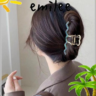 Emilee กิ๊บติดผมโลหะ รูปคลื่น เรียบง่าย เครื่องประดับผม