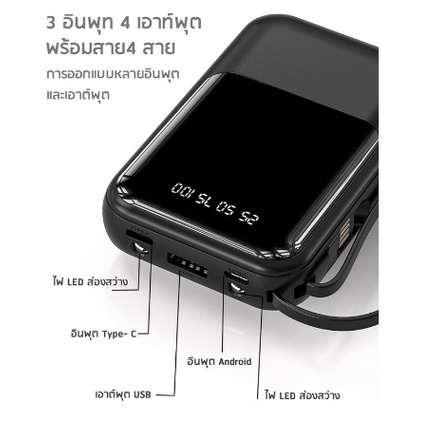 powerbank-20000mah-รุ่น-m467-พาวเวอร์แบงค์-มีสายในตัว-พกพา-ของแท้-100-lcd-with-flash-light-เพาเวอร์แบงค์-ประกัน1ปี