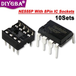 ใหม่ ของแท้ 100% ซ็อกเก็ต IC NE555P NE555 NE555N 555 Timers DIP-8 8 Pin DIP 10 ชิ้น