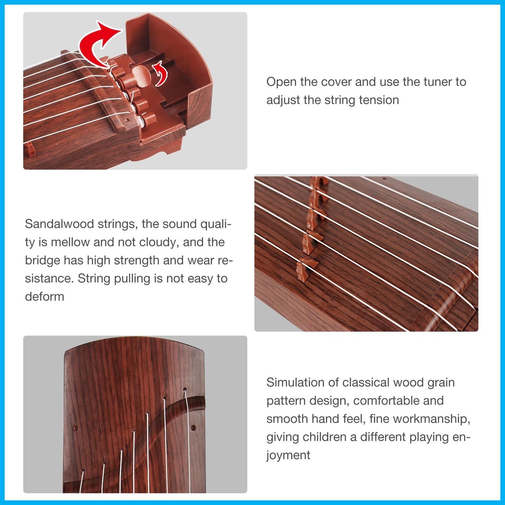 โมเดลเครื่องดนตรี-guzheng-guzheng-ขนาดเล็ก-สไตล์จีน-สําหรับเด็กหัดเล่น