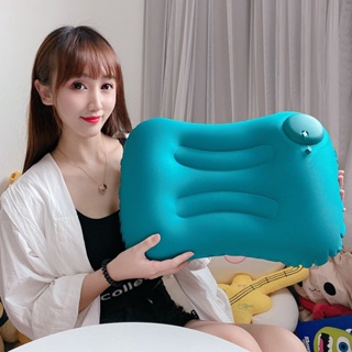 [TikTok same style] travel pillow portable folding inflatable pillow adult outdoor sleeping pillow waist cushion office pillow lunch break sleeping artifact 8/20wtx