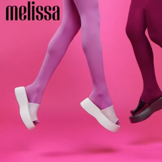 ใหม่ Melissa รองเท้าส้นสูง ลําลอง พื้นหนา แฟชั่นสําหรับสตรี เหมาะกับการเดินชายหาด 2023