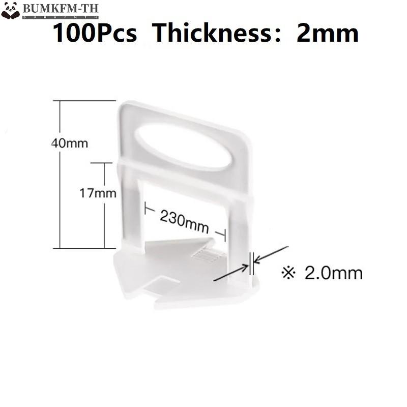 กระเบื้องที่สอดคล้องกันและแม่นยํา-พร้อมฐานคลิปหนีบกระเบื้องใส-100-ชิ้น