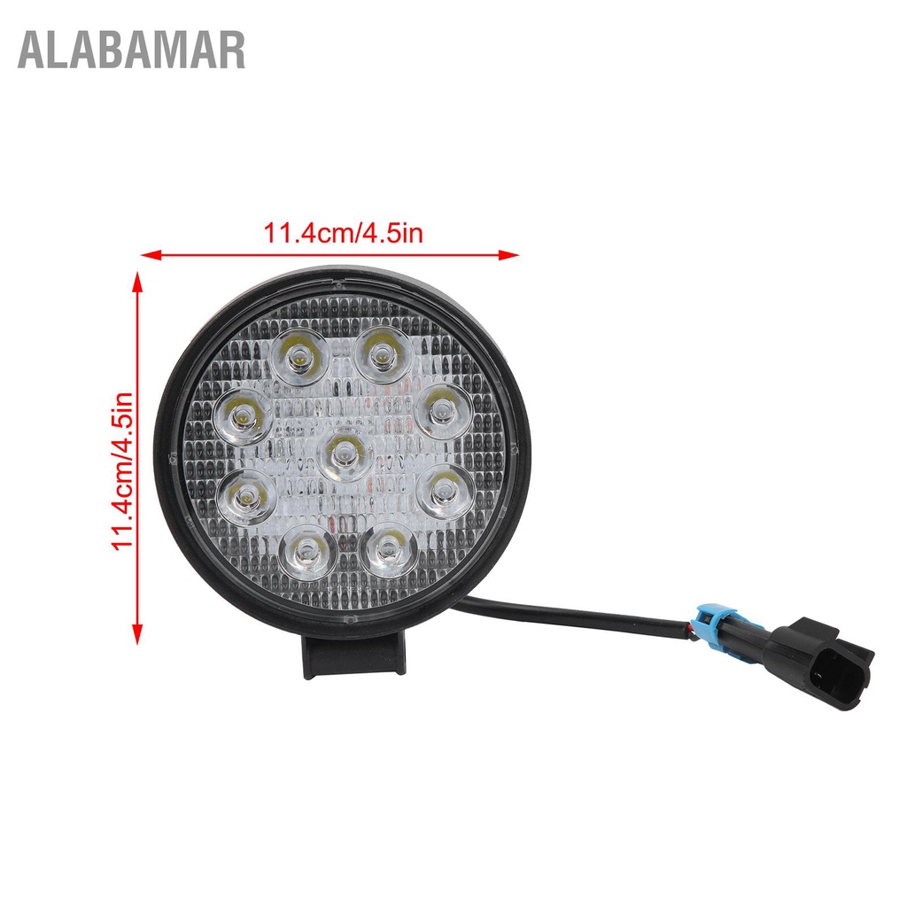 alabamar-27w-round-car-9led-โคมไฟทำงานสำหรับไฟส่องสว่าง-ip67-กันน้ำสากล