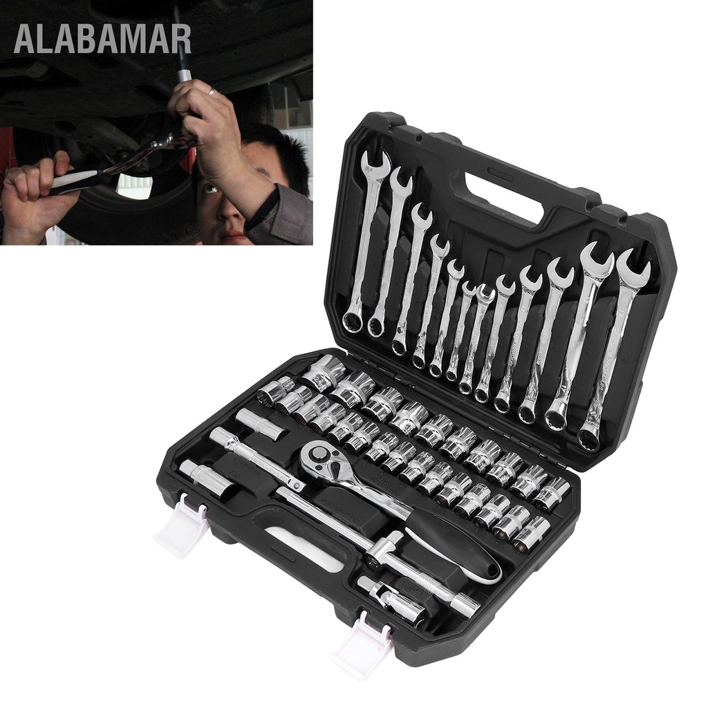alabamar-44pcs-ratchet-socket-spanner-set-multifunction-chrome-vanadium-steel-universal-for-auto-repairing