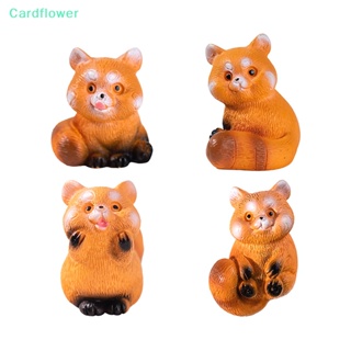 &lt;Cardflower&gt; ฟิกเกอร์เรซิ่น รูปแพนด้าน่ารัก สีแดง สําหรับตกแต่งบ้านตุ๊กตา 1 ชิ้น
