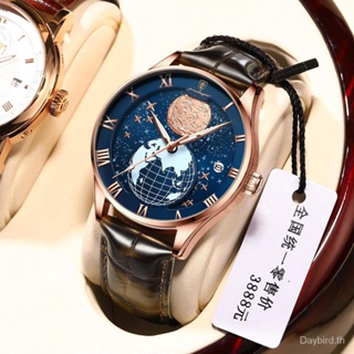 Poedagar Swiss Brand [พร้อมส่ง] 803 นาฬิกาข้อมือ เรืองแสง กันน้ํา บางพิเศษ สําหรับผู้ชาย