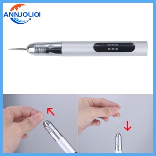 Ann เครื่องเจียรไฟฟ้าไร้สาย ปากกาแกะสลัก USB สว่านโรตารี่ 3 ความเร็ว