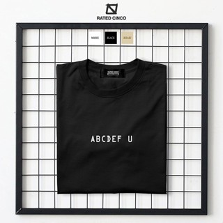 ABCDEF U | Lyrics Statement Shirt | Minimalist Design | Aesthetic Shirt | Unisex | RATED CINCO_01