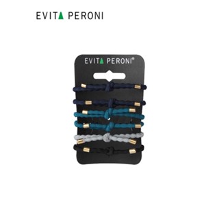 EVITA PERONI | Poppy Pony Elastic Rubber Band (6 pcs) | Classic Hair Ties