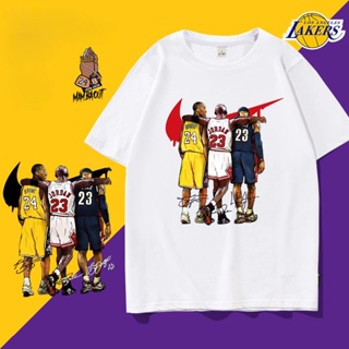 Kobe Bryant Memorial เสื้อยืด 2022 ใหม่ NBA James Jordan แขนสั้นเสื้อยืดหลวม Basketball S-5XL