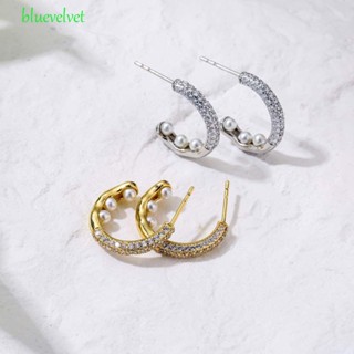 Bluevelvet ต่างหูห่วง สไตล์ฮิปฮอป พังก์ร็อค เรียบง่าย สําหรับผู้ชาย ผู้หญิง