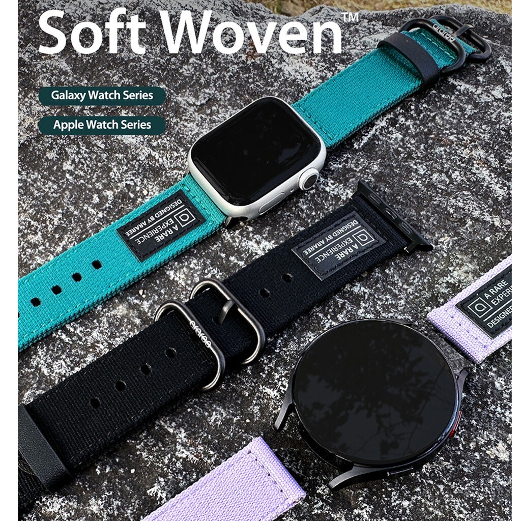 araree-soft-woven-strap-สายนาฬิกาเกรดพรีเมี่ยมจากเกาหลี-สายสำหรับ-watch-8-7-6-se-2-38-40-41-42-44-45mm-ของแท้100