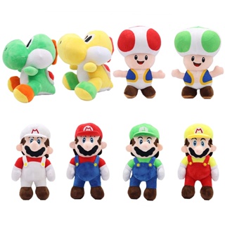 ตุ๊กตาฟิกเกอร์ Super Mario Bros Luigi Yoshi Dinosaur น่ารัก ของเล่นสําหรับเด็ก