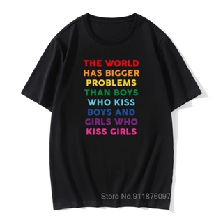 Bigger Problems T-Shirts For Men Pride Gay Lesbian Bisexual Rainbow Lgbt Lgbtq Tee Shirt O Neck Pure Cotton Tops T Shirt