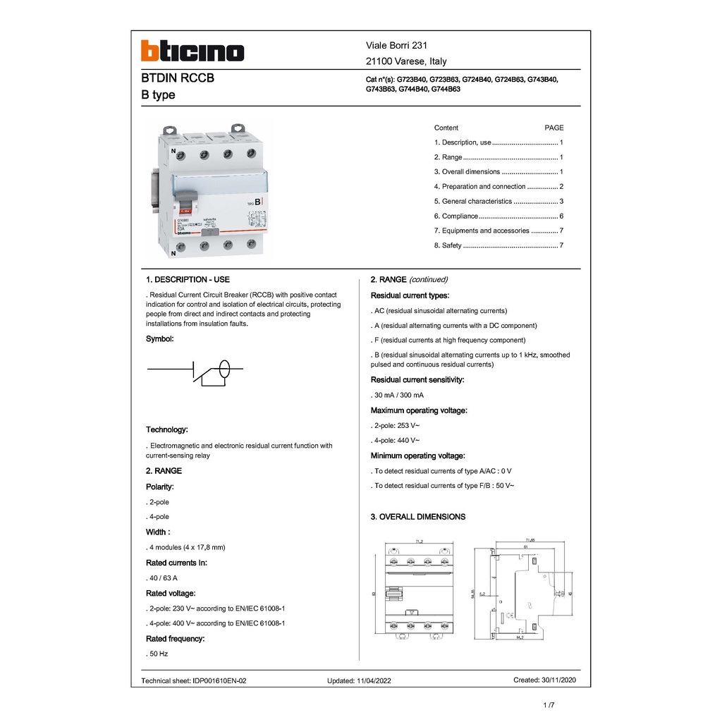 legrand-earth-leakage-circuit-breaker-เบรกเกอร์กันดูด-rcd-rccb-type-b-4p-in-40a-idn-30ma-400vac-btdin-g743b40