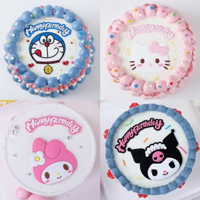 ตุ๊กตาการ์ตูน-sanrio-kuromi-melody-cinnamoroll-สําหรับตกแต่งเค้กวันเกิด-งานแต่งงาน