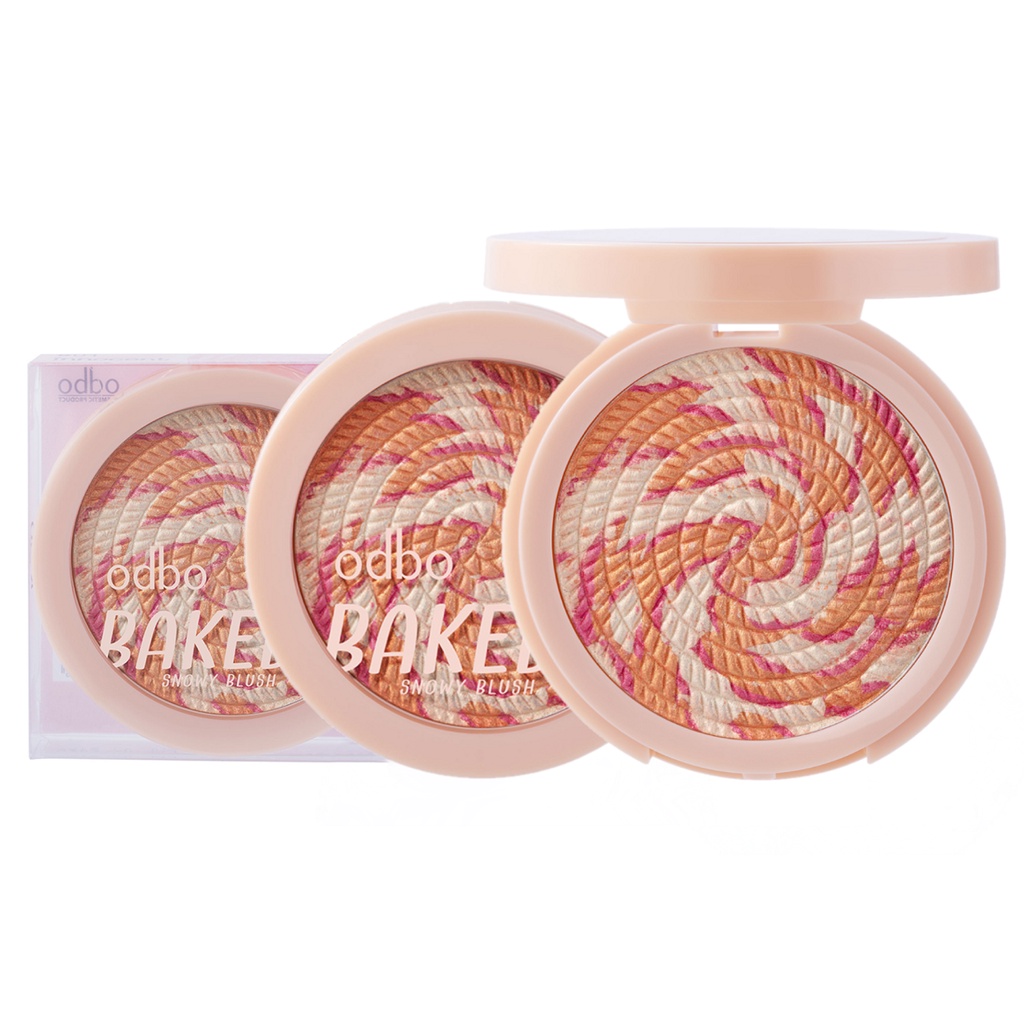 odbo-baked-snowy-blush-od1308-โอดีบีโอ-เบคท์-สโนวี่-บลัช-บลัชออน-ปัดแก้ม-x-1-ชิ้น-alyst