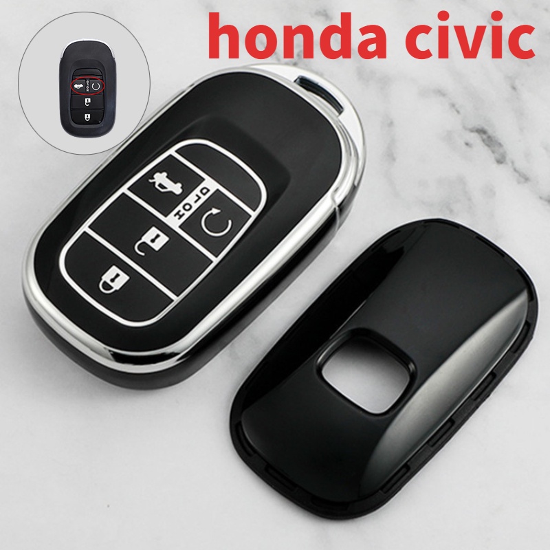 เคสกุญแจรถยนต์-tpu-4-ปุ่ม-อุปกรณ์เสริม-สําหรับ-honda-civic-accord-hr-v-cr-v-crv-2022-2023