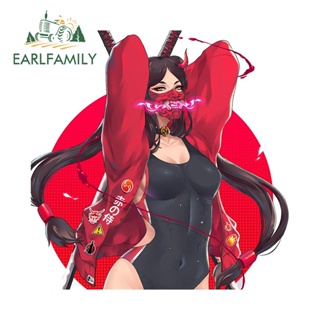 Earlfamily สติกเกอร์ Geisha ป้องกันรอยขีดข่วน สําหรับติดกระจกรถยนต์ สเก็ตบอร์ด 13 ซม. x 12.9 ซม.
