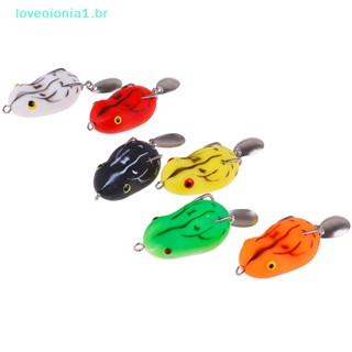 Loveoionia1 เหยื่อตกปลาปลอม แบบนิ่ม รูปกบ ตะขอคู่ 1 ชิ้น