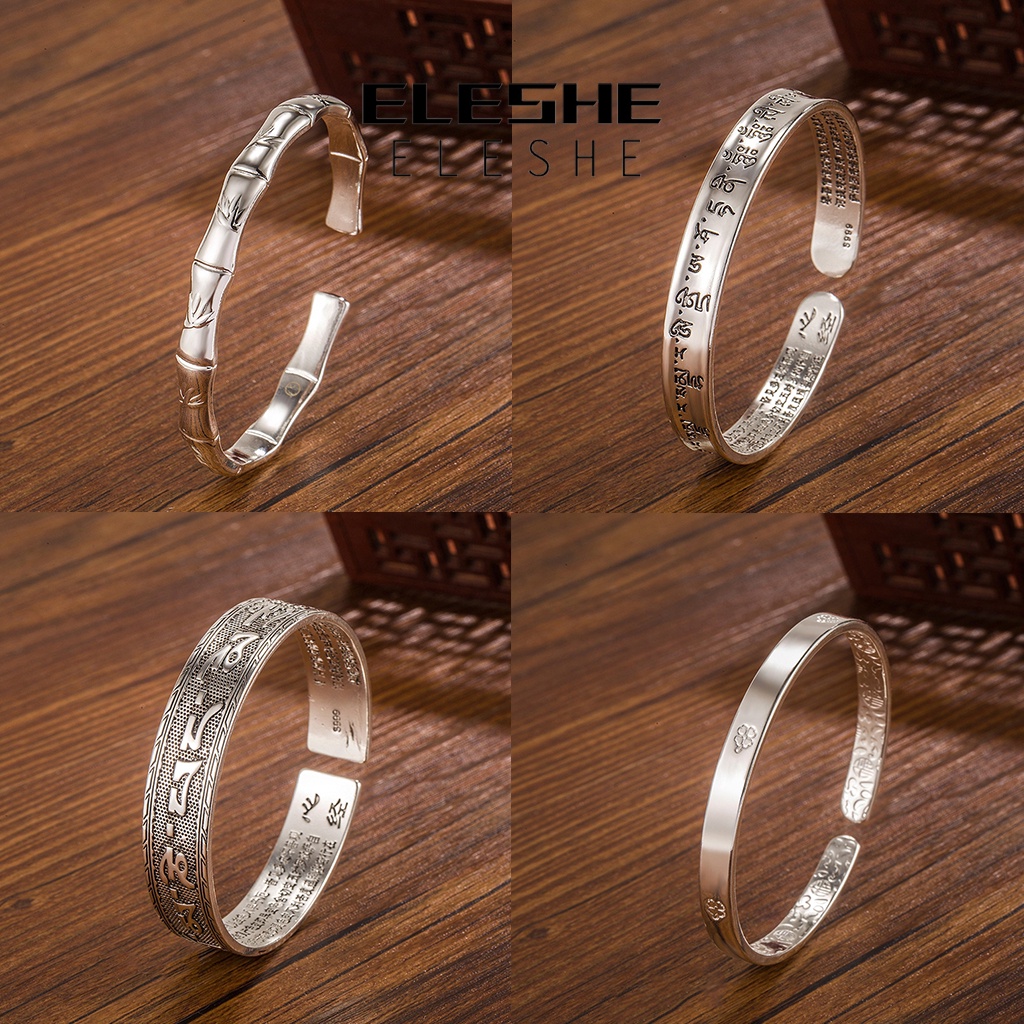 eleshe-jewelry-สร้อยข้อมือเงิน-925-ประดับเพชรโมอิส-เรียบง่าย-สําหรับผู้หญิง-m057