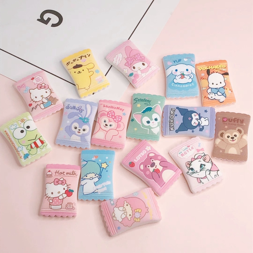 จี้การ์ตูนอนิเมะ-my-melody-jibbitz-น่ารัก-สําหรับตกแต่งรองเท้า-crocs-kuromi-candy-shoe-charms-hello-kitty-jibits-charm-sanrio-croc-jibbits-diy