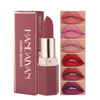 Hot Sale# Cross-border cosmetics hot sale HANDAIYAN Han Daiyan Amazon hot sale 6-color matte Moisturizing Lipstick Lipstick 8cc